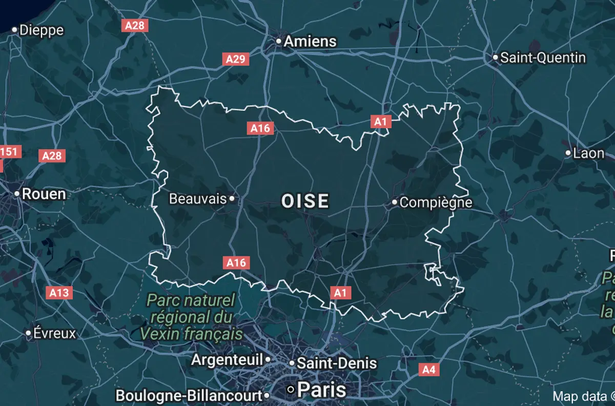 Oise – zone d’intervention des Déboucheurs de France