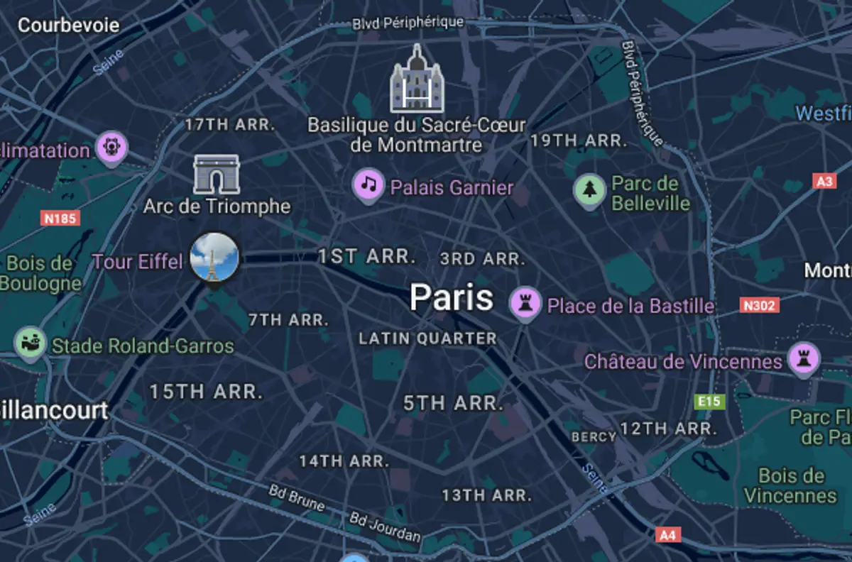 Paris – zone d’intervention des Déboucheurs de France