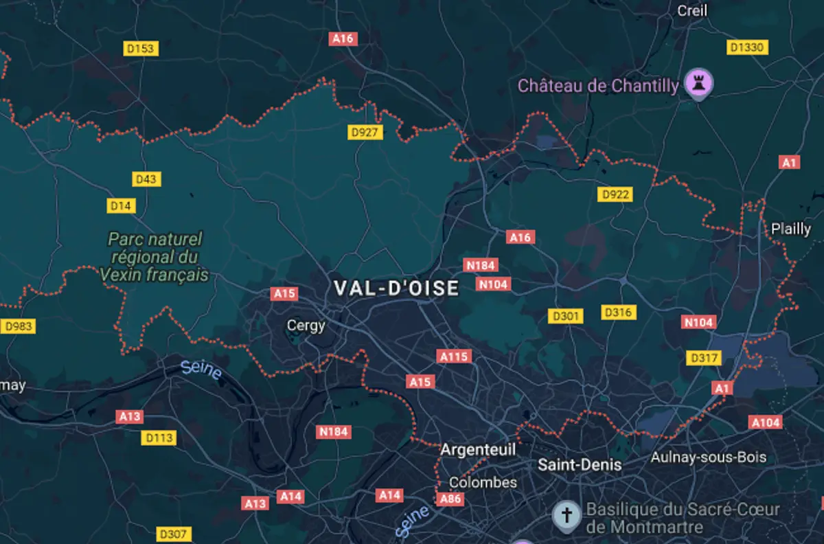 Val-d'Oise – zone d’intervention des Déboucheurs de France